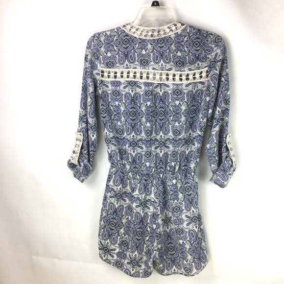 Romeo & Juliet Couture Sexy Paisley Print Romper - Picture 8 of 9